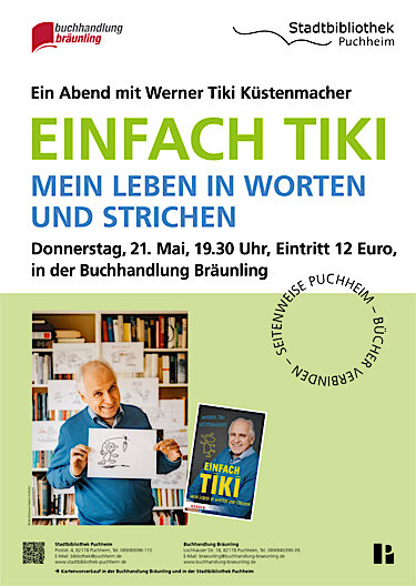 Lesung Werner Tiki Küstenmacher am 21. Mai 2026 Plakat